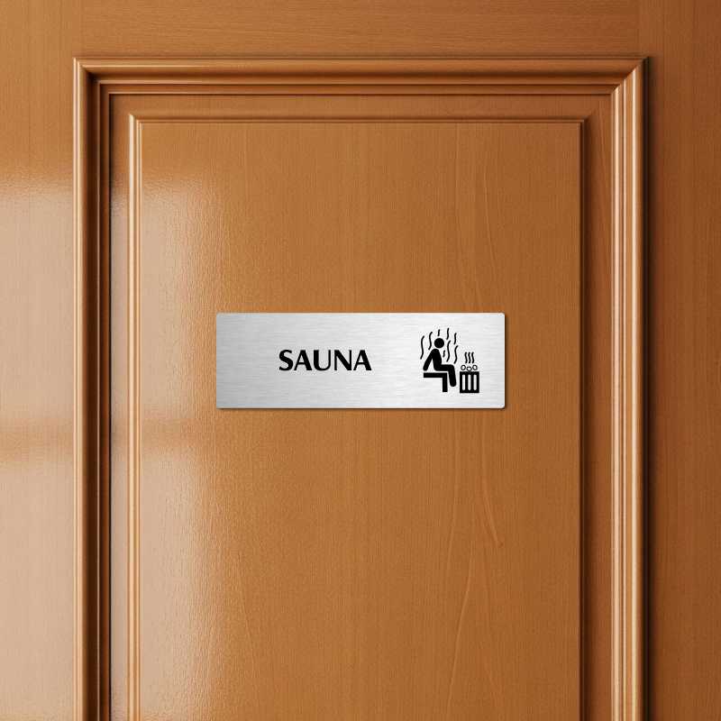 Sauna, 240x79mm, zlatá popiska 